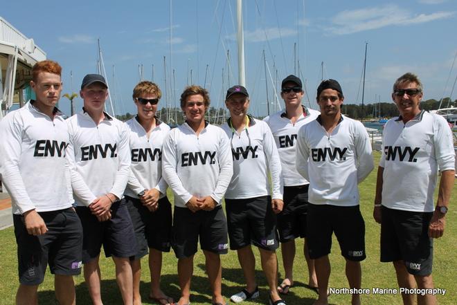 Envy Scooters crew: Daniel Smith, Charlie Wyatt, Matt Parrott, Klaus Lorenz, , Barry Cuneo, Ben Lamb, Matt Chew, Rob Brown ©  Northshore Marine Photography
